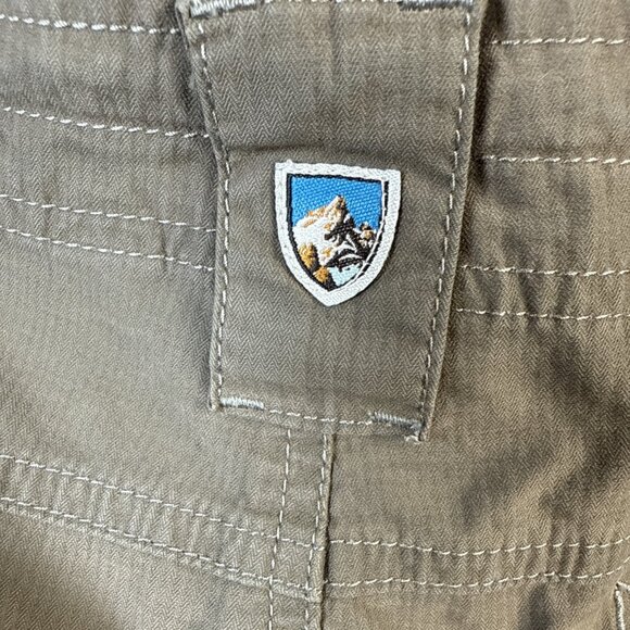 Kuhl Cargo Capri Pants Women’s Size 10 Grey Hiking‎ Stretch Floral Embroidery - Picture 12 of 16